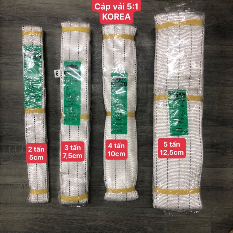 Dây cẩu trắng 5:1 - 10cm - 4 Tấn